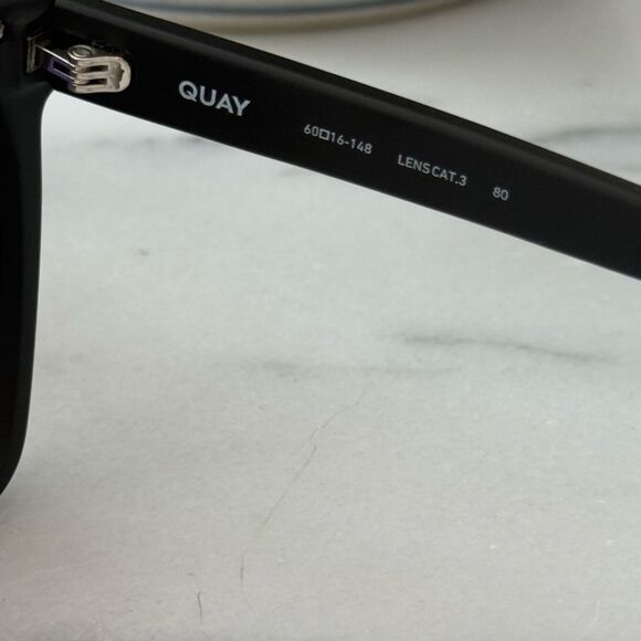 Quay Australia Black Frame Gradient Brown Lens Sunglasses